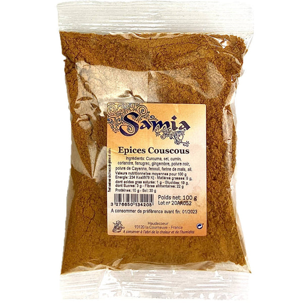 epices couscous samia spices 100 g melange de curcuma coriandre cumin, Samia, 100 G, sri-shop.com