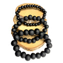 bracelet noir pour homme, femme, adolescent, en perles de bois, pas cher, idée cadeau, boutique sri-shop.com