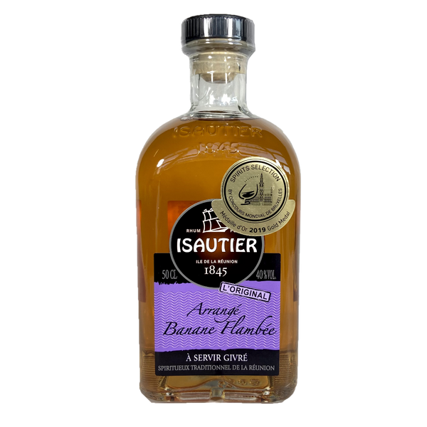 Rhum arrangé Banane Flambée Isautier, l'original, La réunion Spirits
